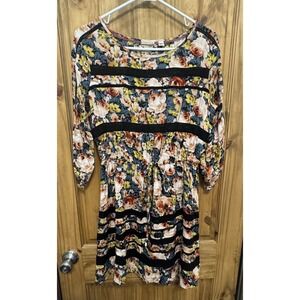 Anthropologie Holding‎ Horses Floral Dress Women's S Boho Peasant Tunic